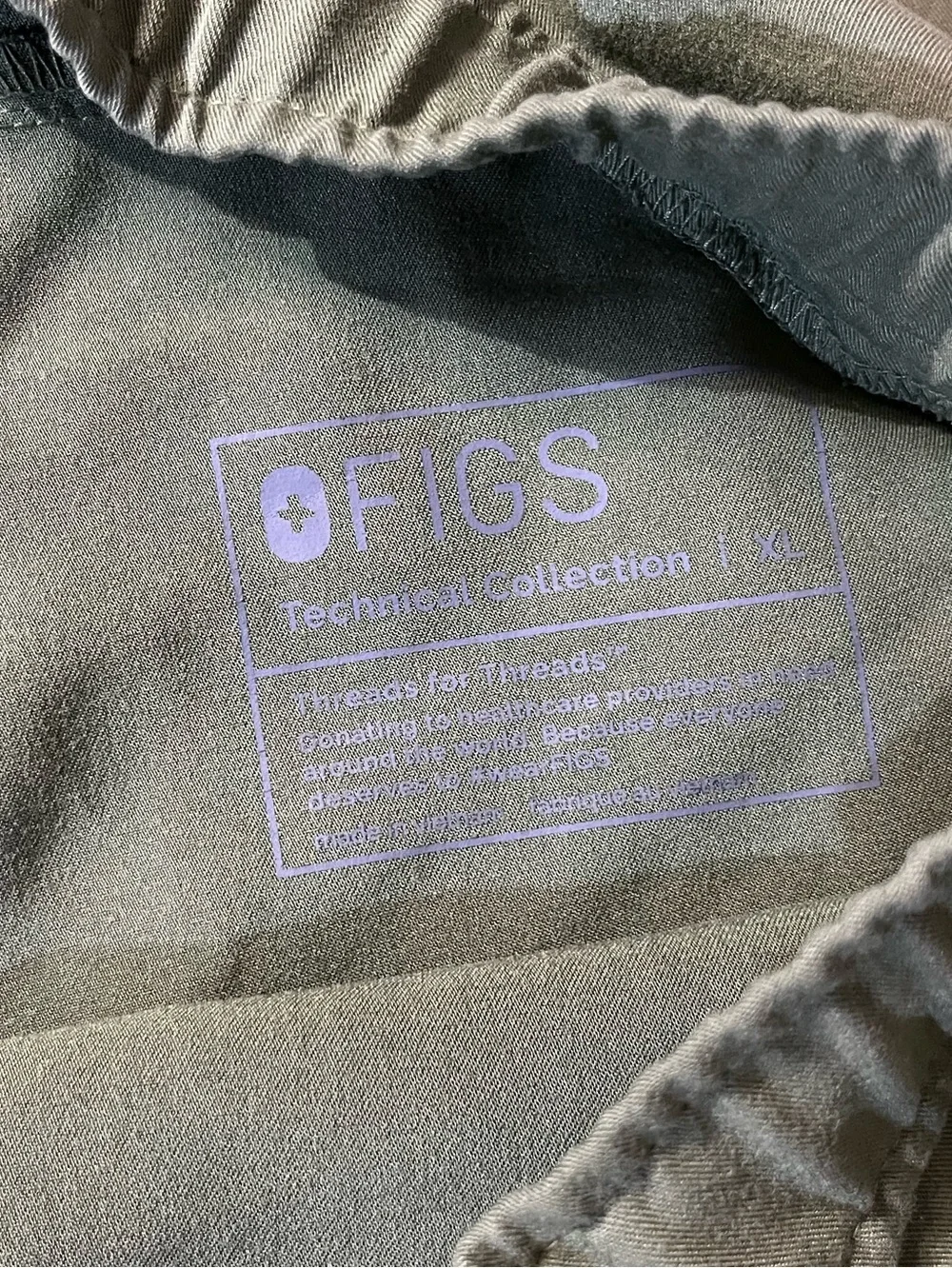 Figs Tansen Jogger Scrub Pants, Olive Green, Sz XL